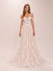Florentina Wedding Dress in Diamond White Nude