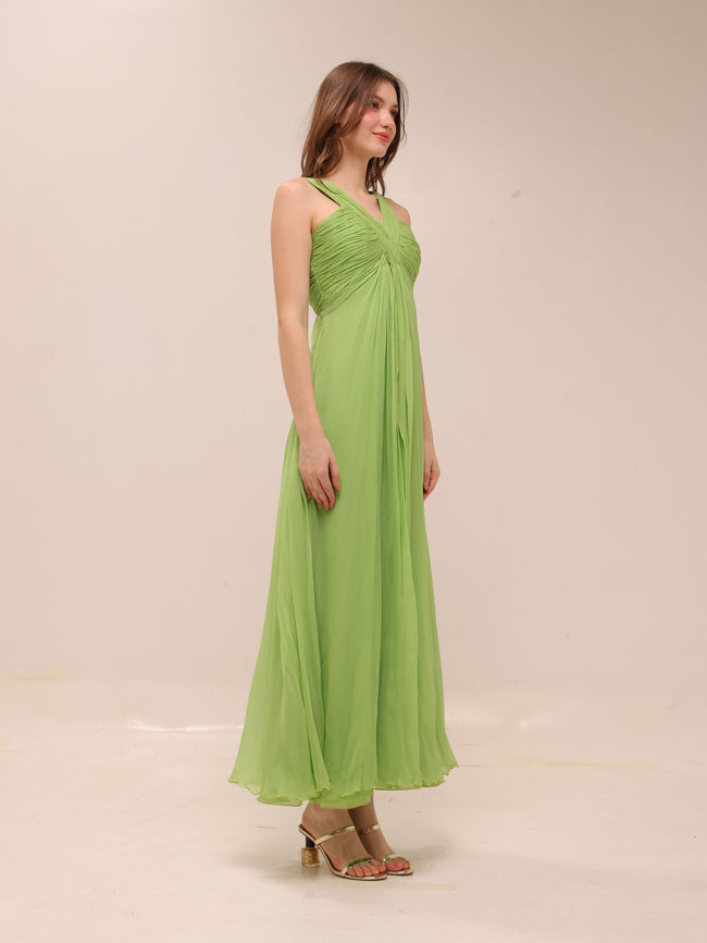 Liora Pleated Maxi Dress