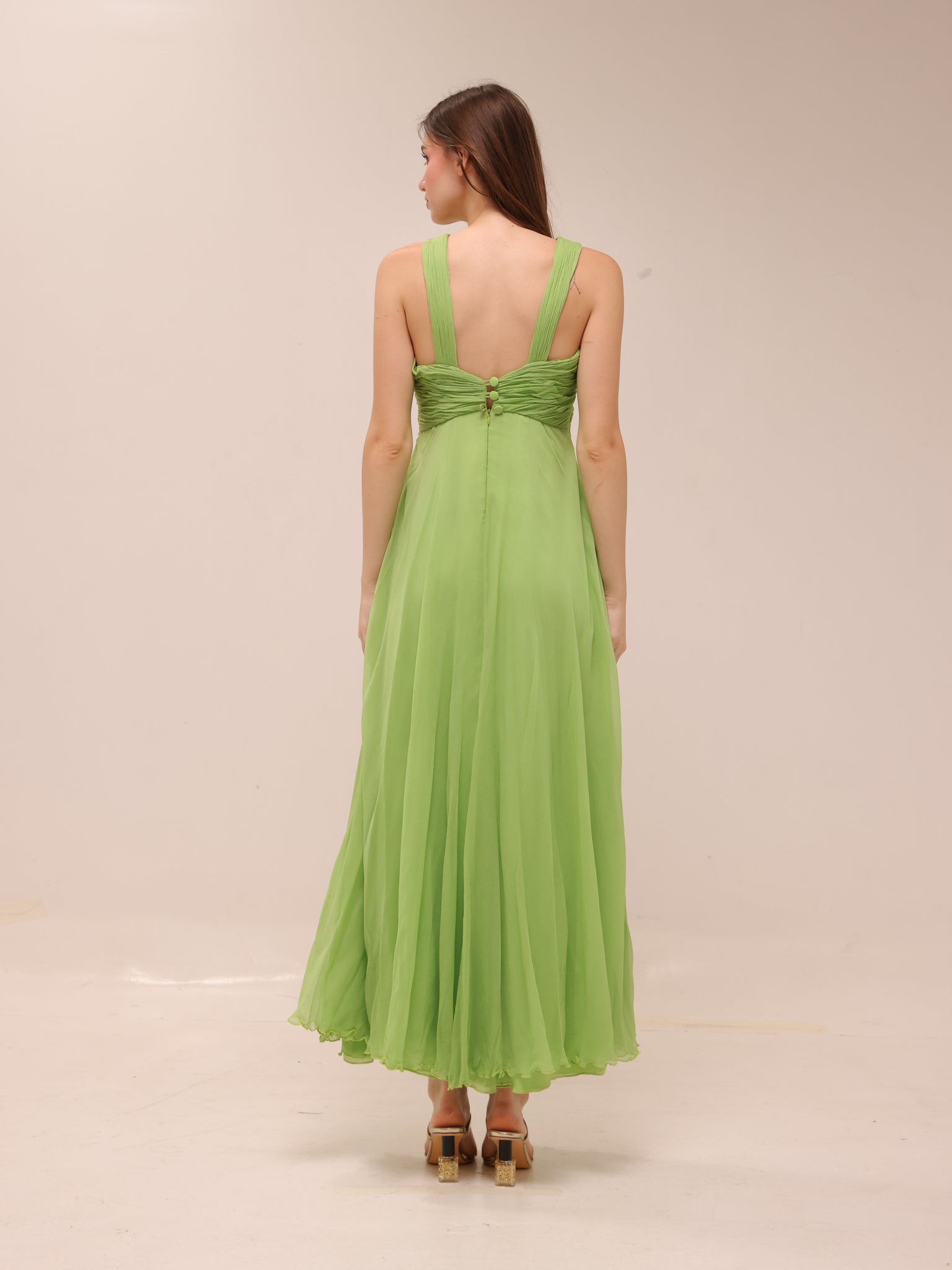 Liora Pleated Maxi Dress