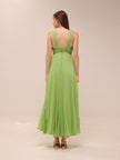 Liora Pleated Maxi Dress