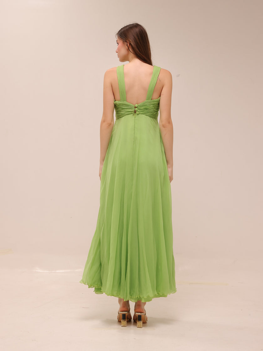 Liora Pleated Maxi Dress
