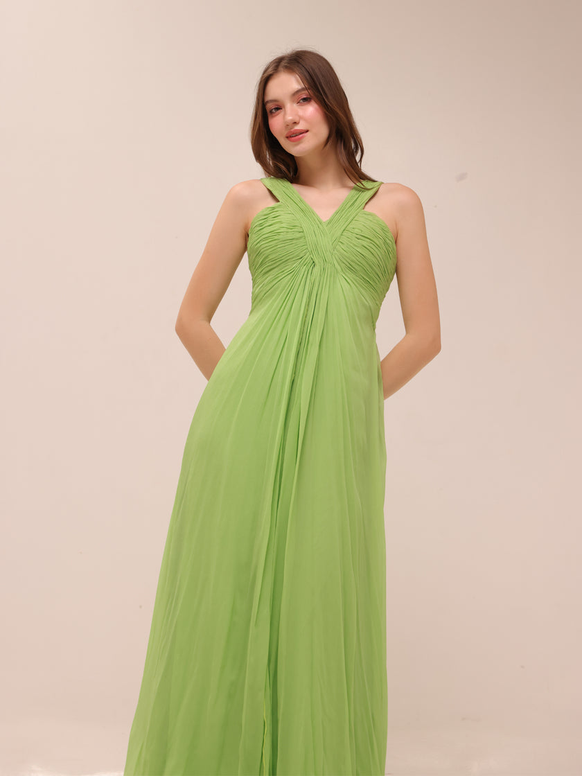 Liora Pleated Maxi Dress