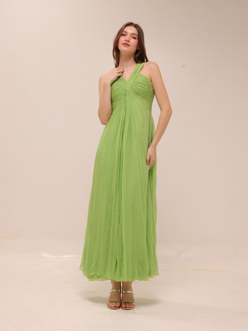 Liora Pleated Maxi Dress