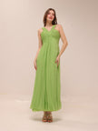 Liora Pleated Maxi Dress