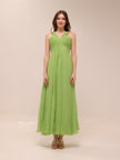 Liora Pleated Maxi Dress