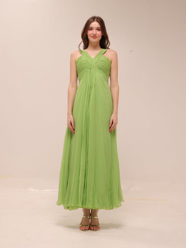 Liora Pleated Maxi Dress