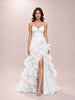 Belle White Sweetheart Strapless Ruffled Dress (Copy)