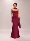 Sorrel Two Piece Burgundy Mermaid Corset Chiffon Dress