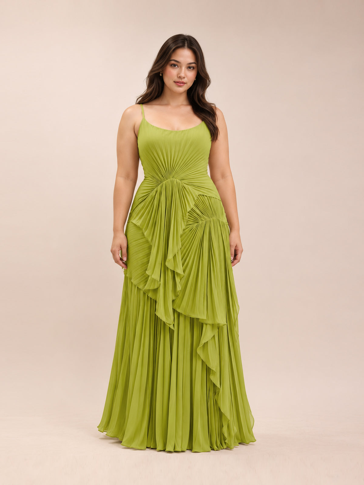 Bashira Dress in Lemon Green