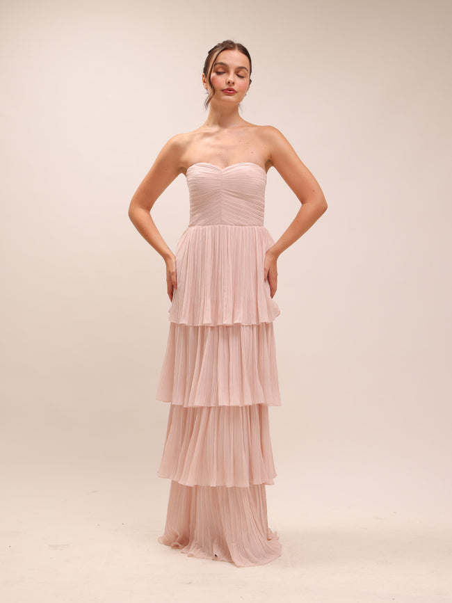 Isla Powder Pink Maxi Dress
