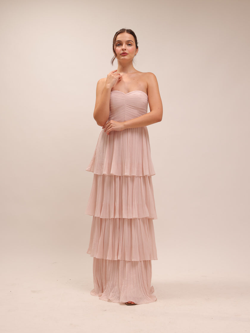 Isla Powder Pink Maxi Dress