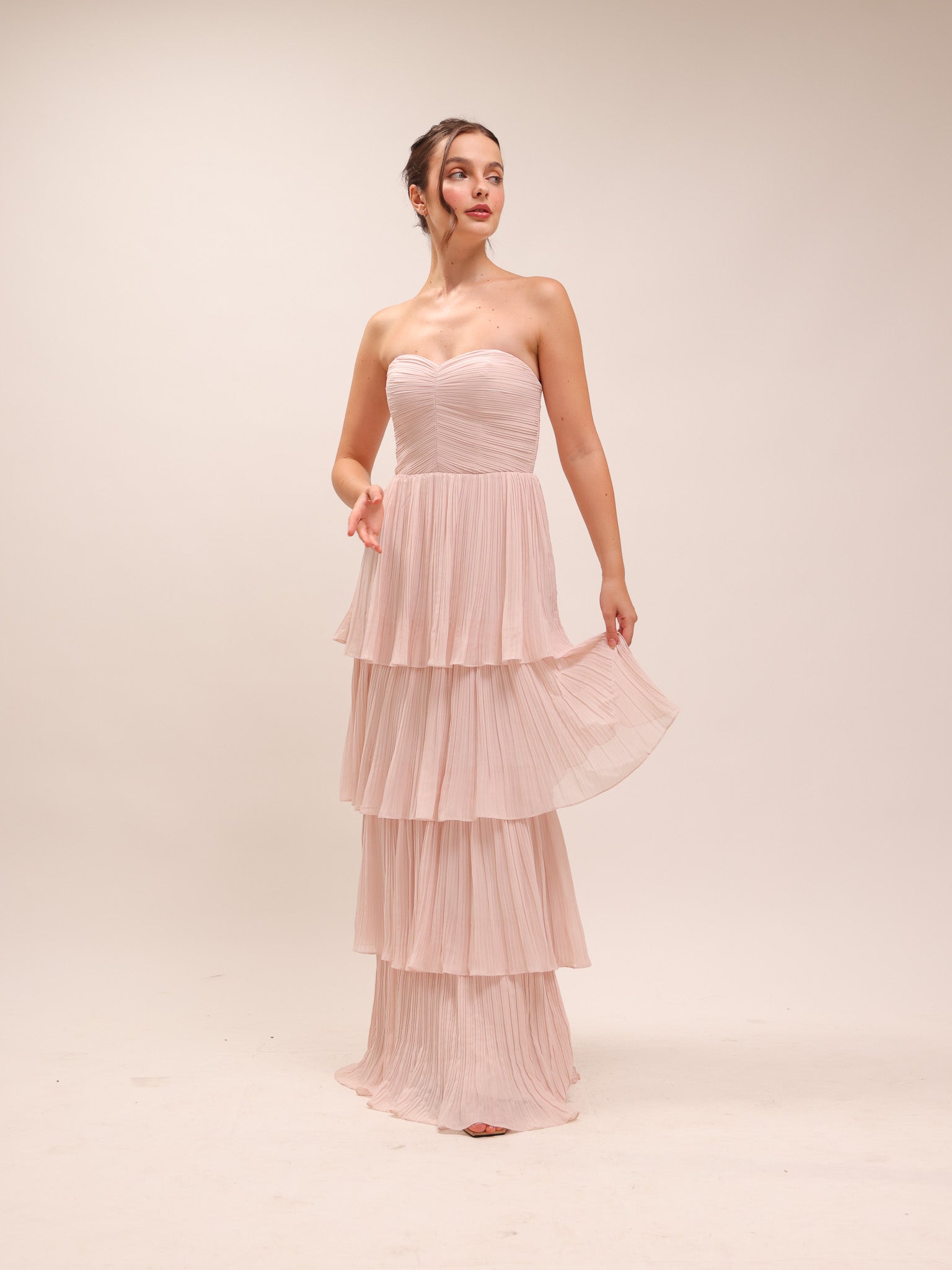 Isla Powder Pink Maxi Dress