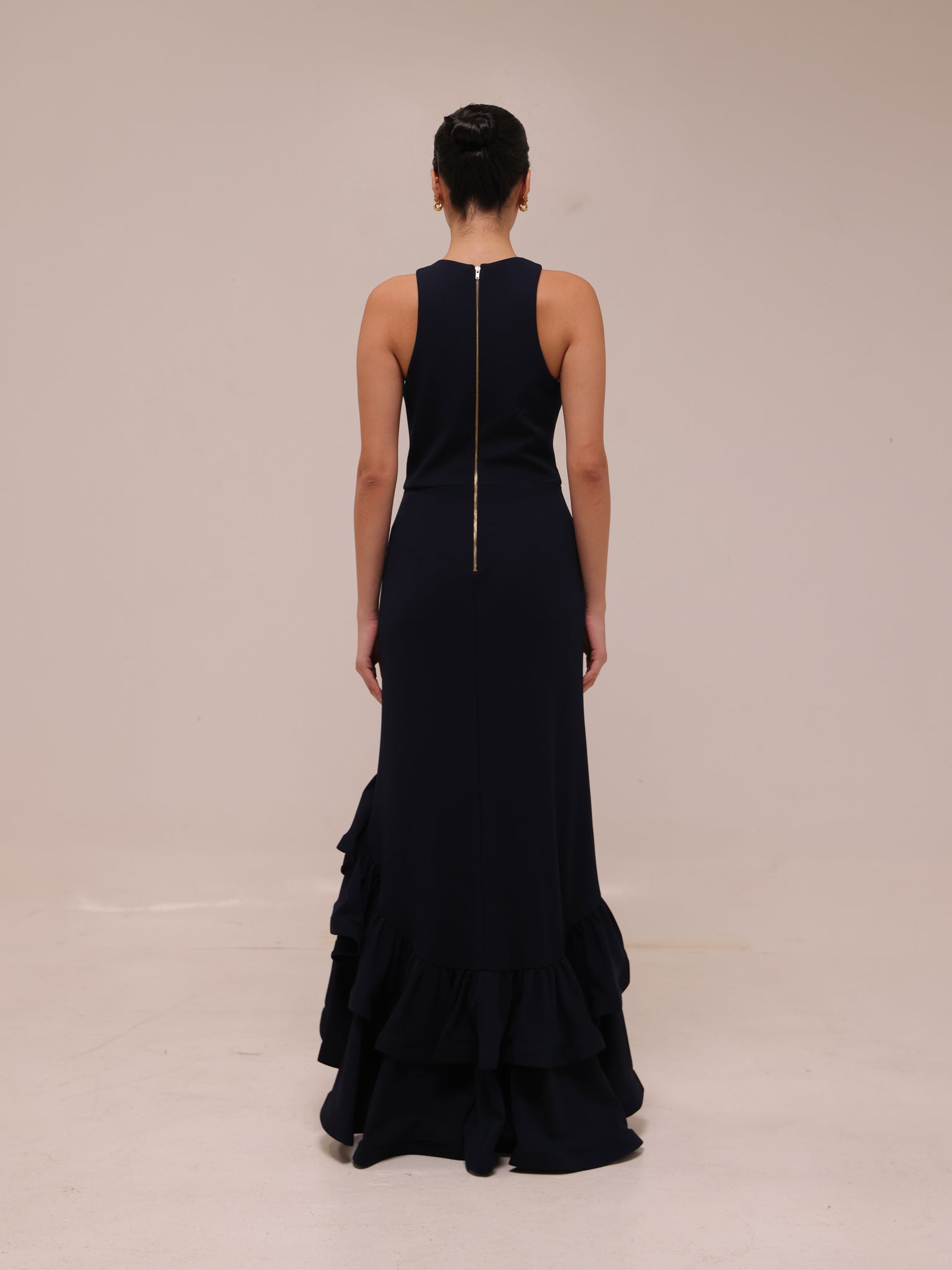 Midnight Ruffle Gown