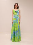 Leo Satin Printed Gown