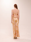 Dusty Palms Strapless Dress