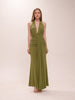 Cassis Drape Maxi Dress