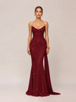 Ashika Maxi Dress in Wine Sparkle