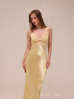 Margot V Maxi Dress in Butter Yellow