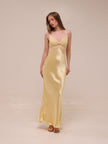 Margot V Maxi Dress in Butter Yellow