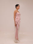 Pink Draped Bow Top