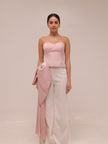 Pink Draped Bow Top