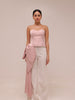 Pink Draped Bow Top