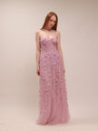 Petal Whisper Appliqué Gown