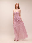Petal Whisper Appliqué Gown