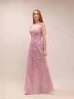 Petal Whisper Appliqué Gown