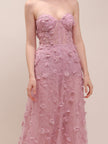 Petal Whisper Appliqué Gown
