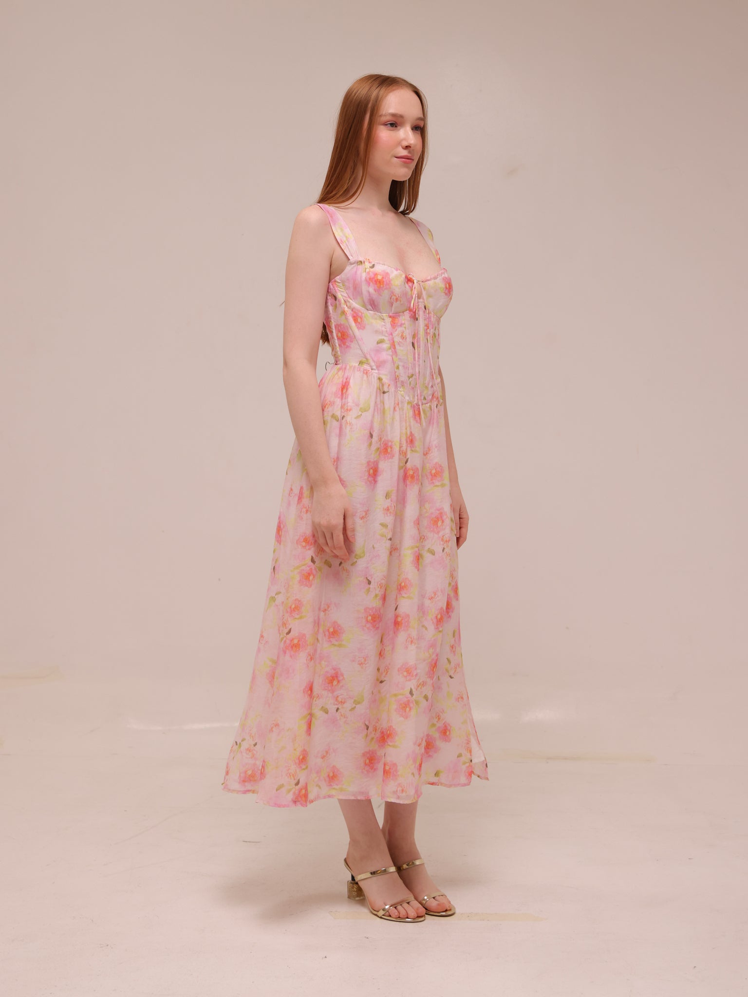 Esra Printed Midi Dress