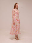 Esra Printed Midi Dress
