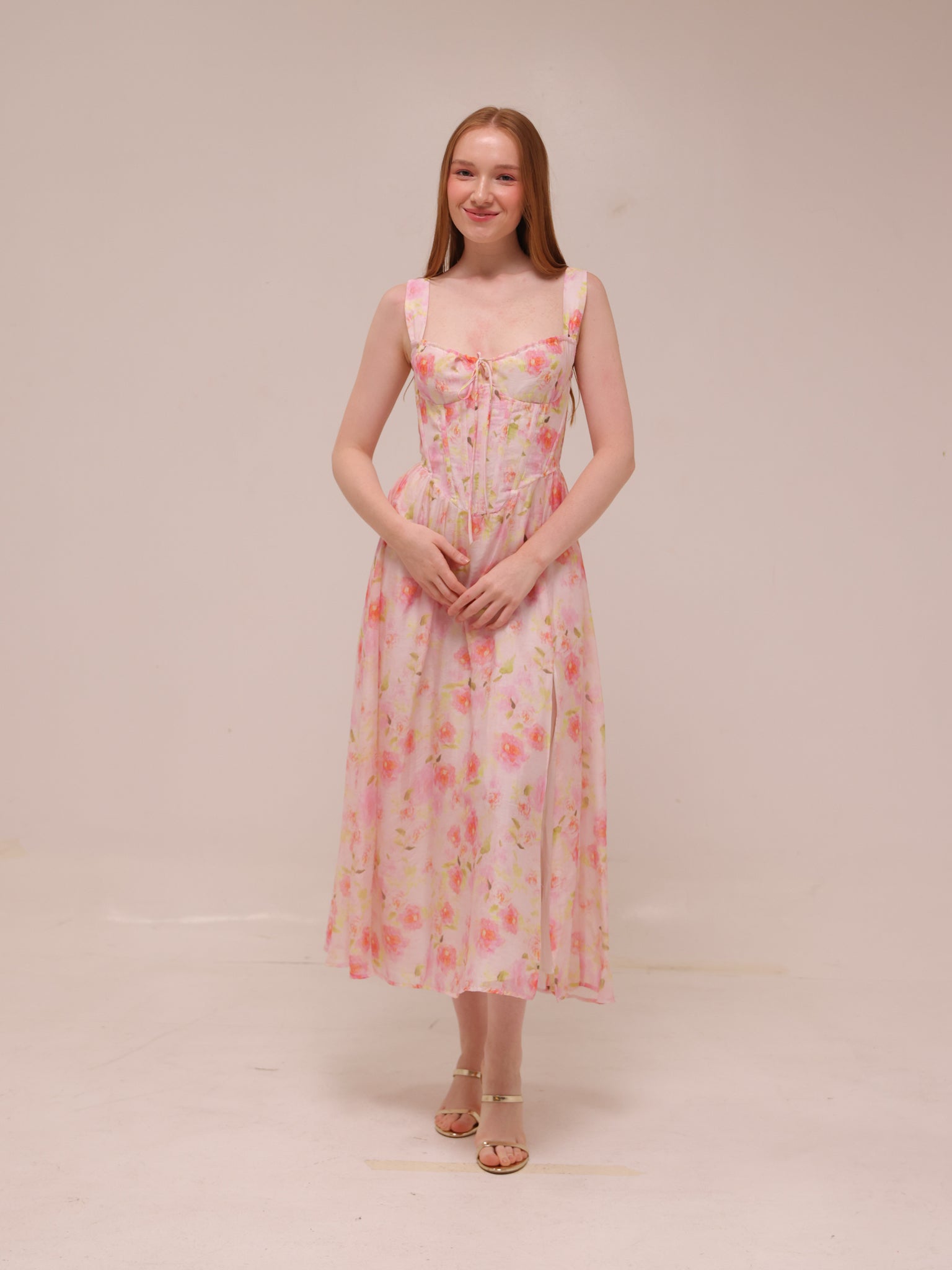 Esra Printed Midi Dress