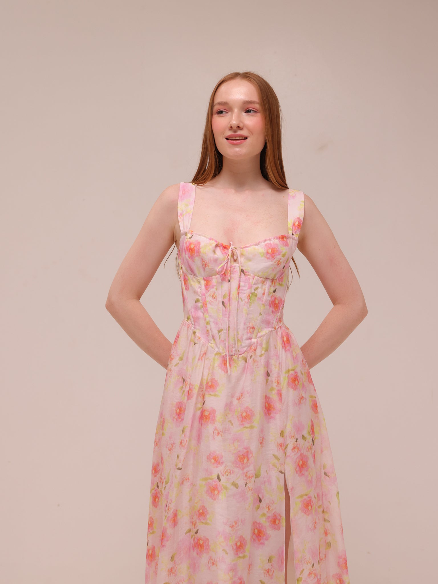 Esra Printed Midi Dress