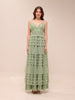 Sage Tiered Tulle Maxi Dress