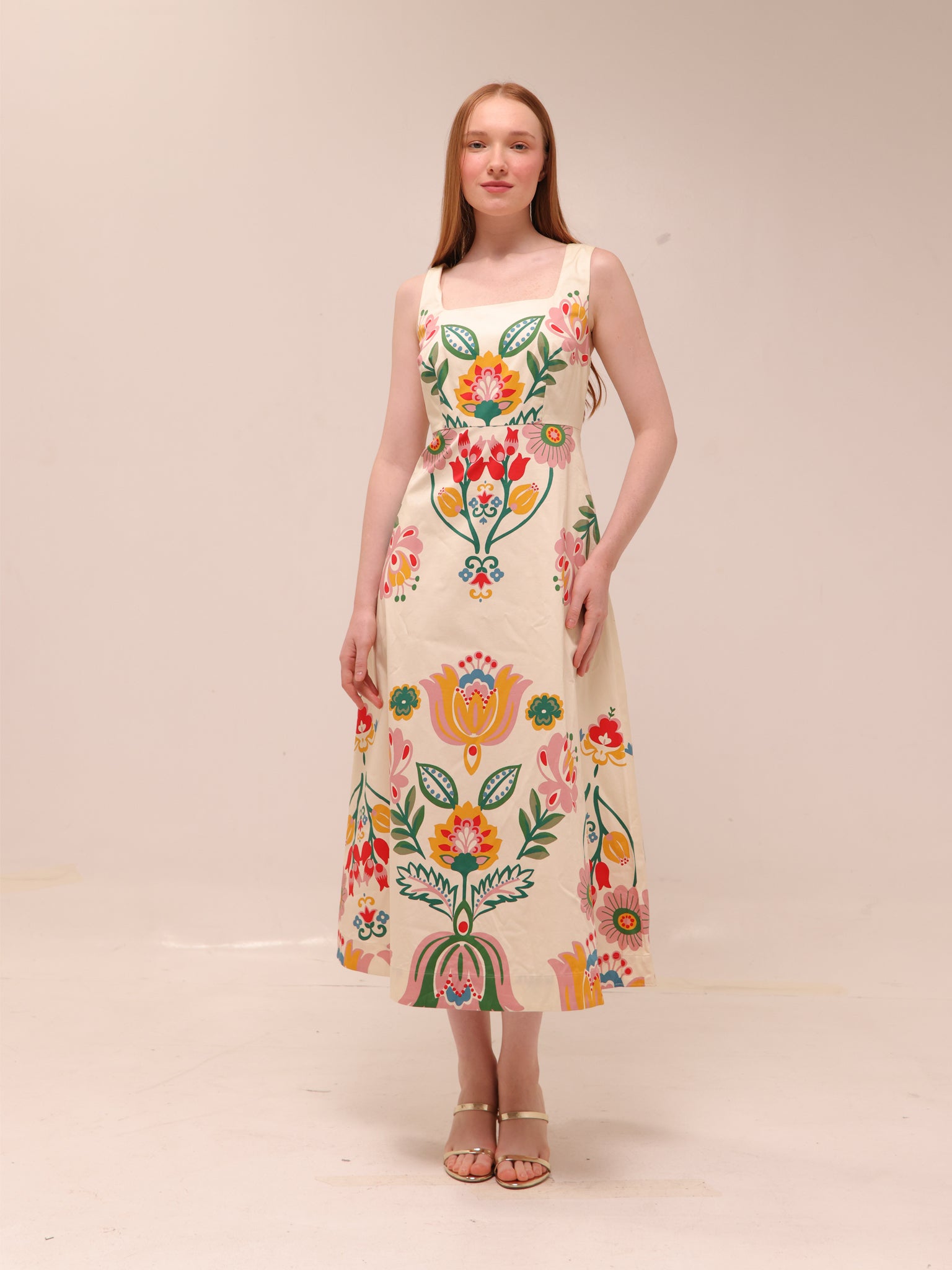 Tulip Fusion Fit & Flare Midi Dress