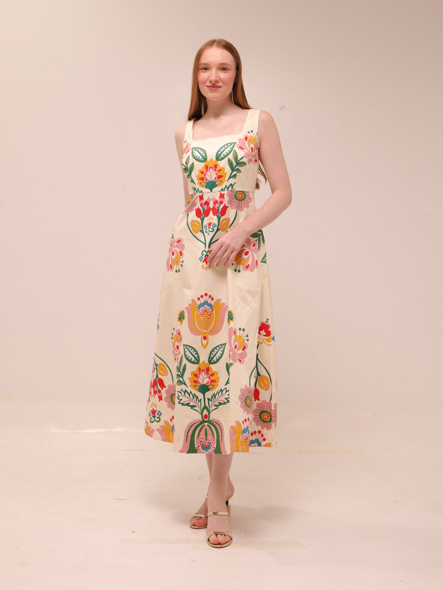 Tulip Fusion Fit & Flare Midi Dress