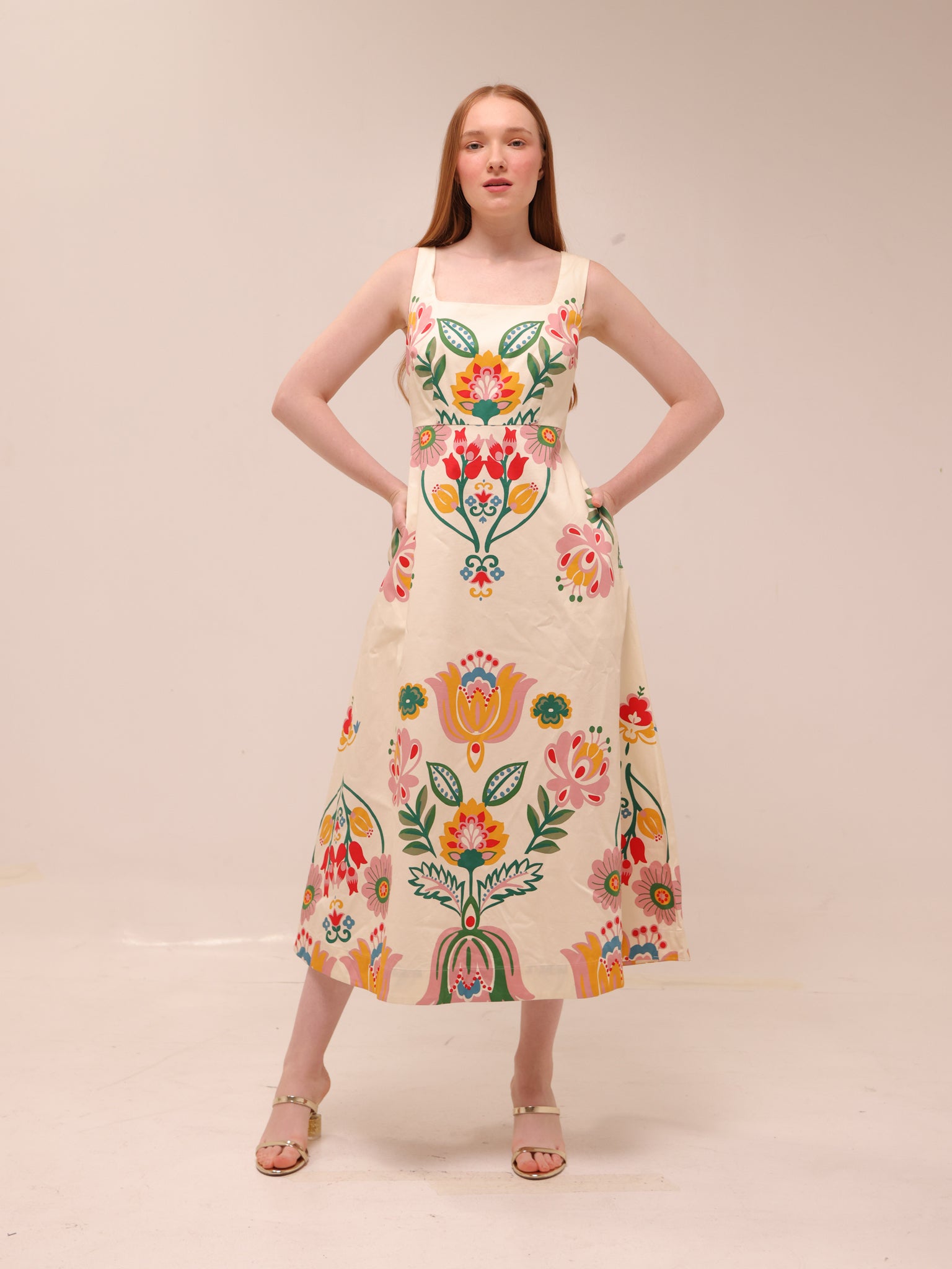 Tulip Fusion Fit & Flare Midi Dress