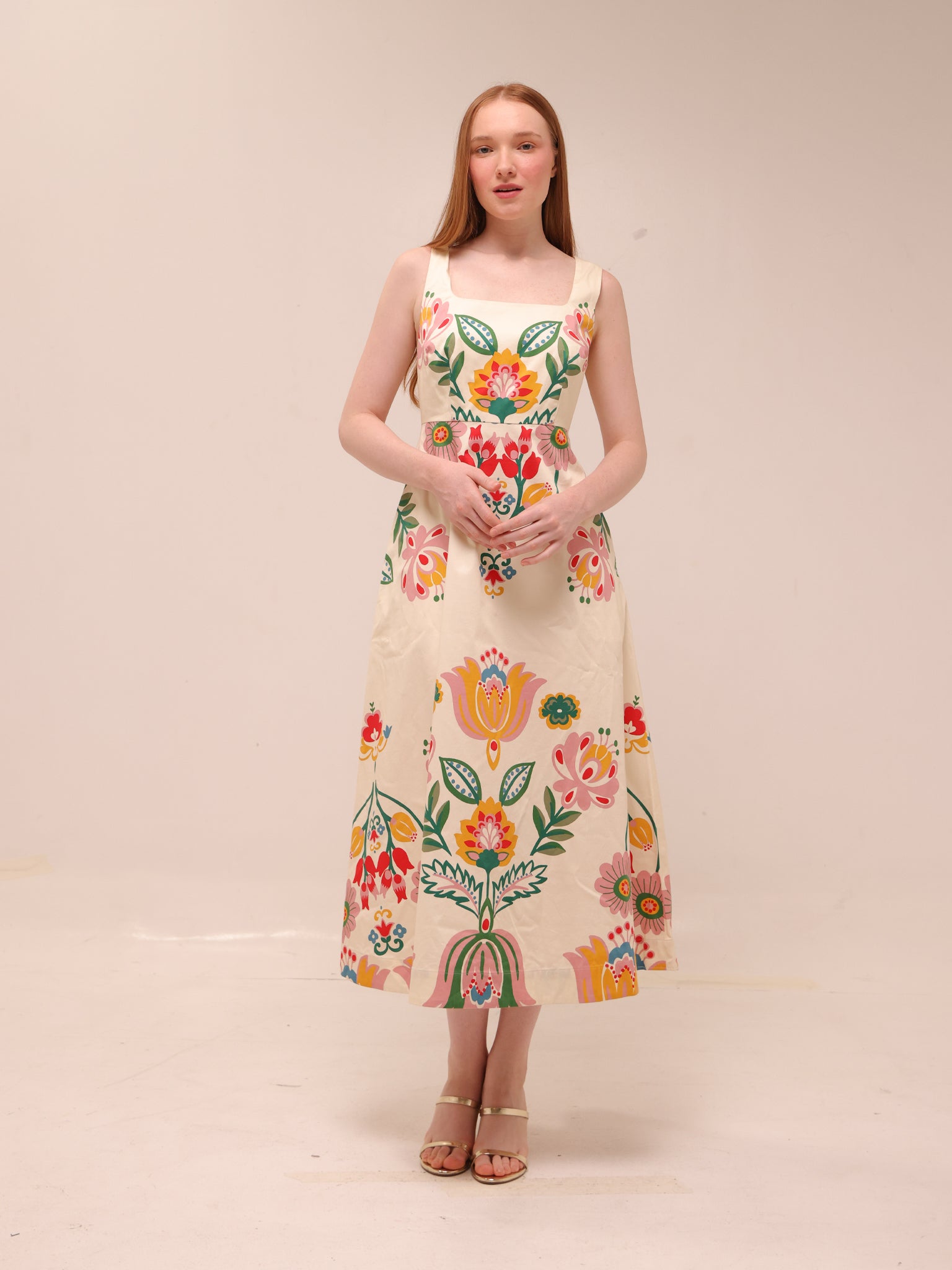 Tulip Fusion Fit & Flare Midi Dress