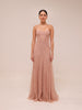 Moriza Power Pink Tulle Lace Gown