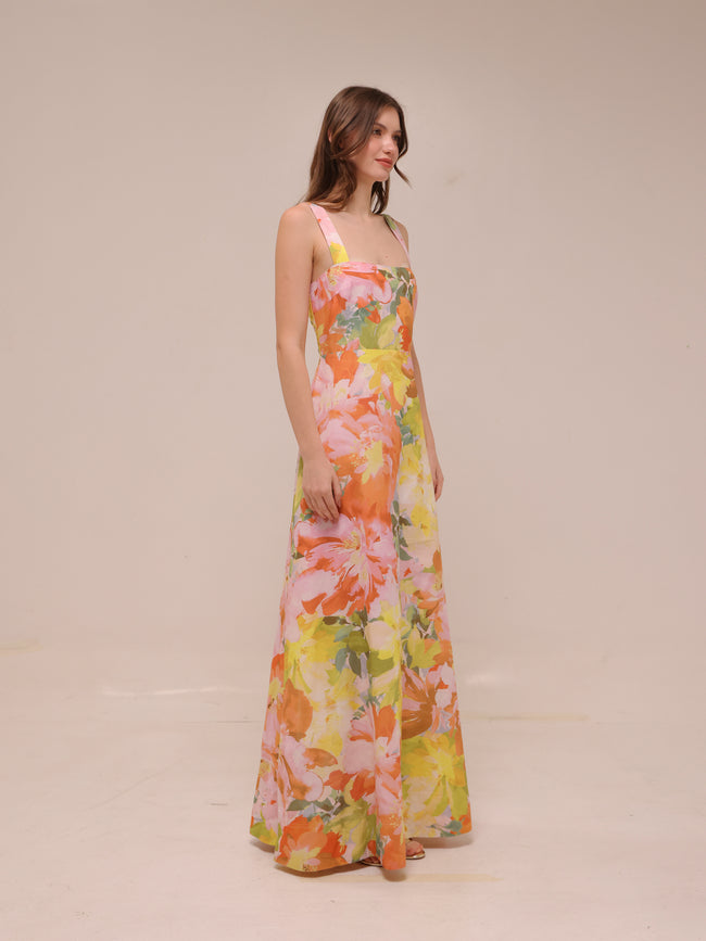 Goldie Maxi Dress in Floral Confetti