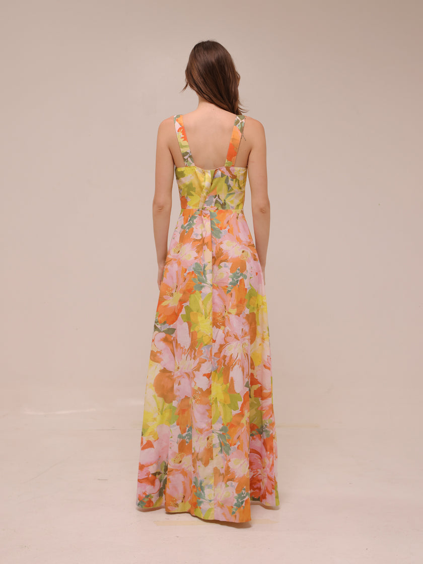 Goldie Maxi Dress in Floral Confetti