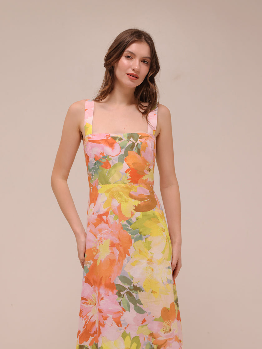 Goldie Maxi Dress in Floral Confetti