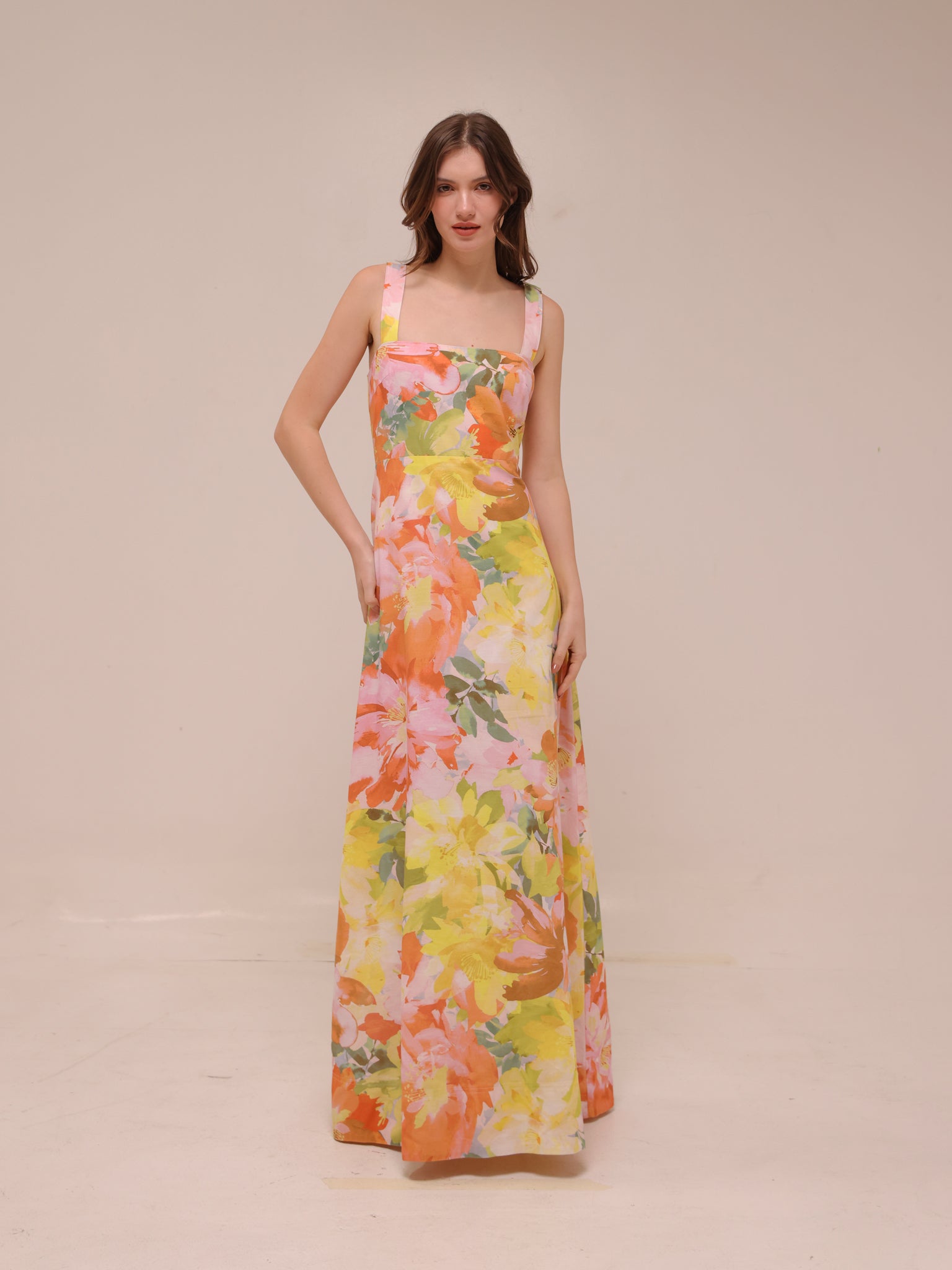 Goldie Maxi Dress in Floral Confetti