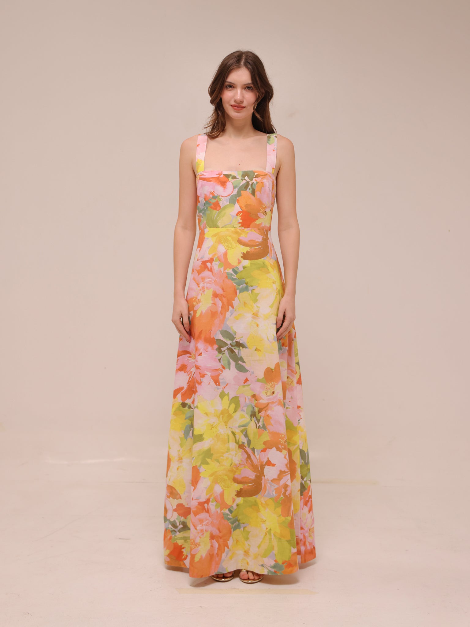 Goldie Maxi Dress in Floral Confetti