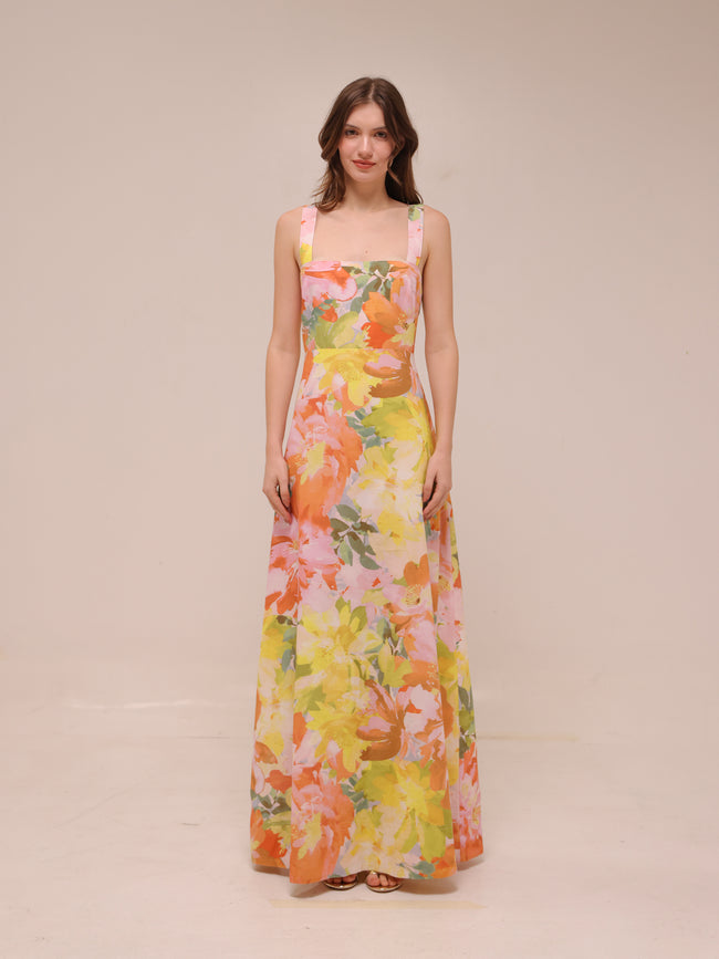 Goldie Maxi Dress in Floral Confetti