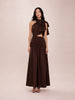Poplin One-Shoulder Drop-Waist Maxi Dress