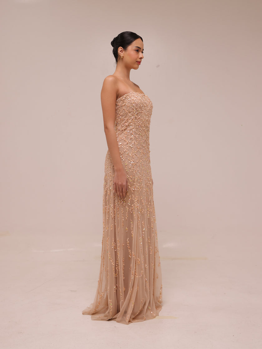 Opaline Beaded Gown