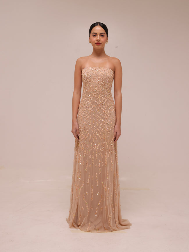 Opaline Beaded Gown