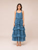 Kandra Tiered Skirt Maxi Dress In Midnight Rain